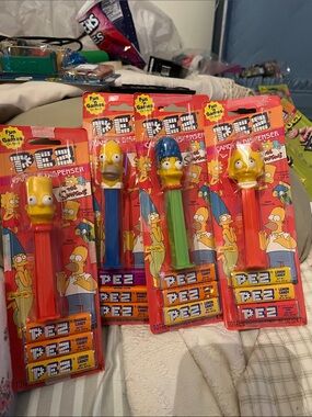 PEZ The Simpsons Character Candy Dispensers - Yellow & Red